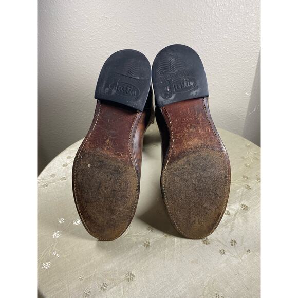 JUSTIN MEN'S CHESTNUT MARBLED DEERLITE ROPER Size 6.5 E 3163 - Picture 7 of 9